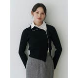 【WEB限定カラーあり】ハイツイストアシメZIPニット | MERCURYDUO | 詳細画像14 
