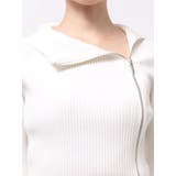 【WEB限定カラーあり】ハイツイストアシメZIPニット | MERCURYDUO | 詳細画像46 