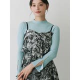 アイスブルー | フレアスリーブハイネックリブニット | MERCURYDUO