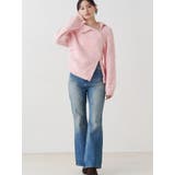 アシメZIPオーバーニット | MERCURYDUO | 詳細画像4