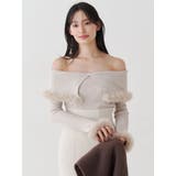 【WEB限定カラーあり】フェイクファートリミングニット | MERCURYDUO | 詳細画像15