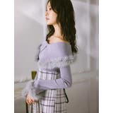 【WEB限定カラーあり】フェイクファートリミングニット | MERCURYDUO | 詳細画像3