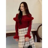 【WEB限定カラーあり】フェイクファートリミングニット | MERCURYDUO | 詳細画像34