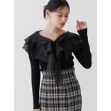 異素材ラッフルリボンリブニット | MERCURYDUO | 詳細画像16 