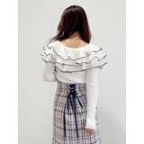 異素材ラッフルリボンリブニット | MERCURYDUO | 詳細画像22 