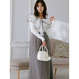 異素材ラッフルリボンリブニット | MERCURYDUO | 詳細画像4 