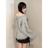 【OUNNOUN】ロングシャギー2WAYオーバーサイズニット | MERCURYDUO | 詳細画像13 