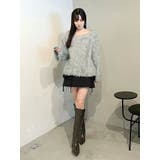 【OUNNOUN】ロングシャギー2WAYオーバーサイズニット | MERCURYDUO | 詳細画像9 