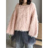 ベビーピンク | 【OUNNOUN】ロングシャギー2WAYオーバーサイズニット | MERCURYDUO