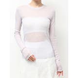 ラベンダー | 【OUNNOUN】シアーウールリブニットトップス | MERCURYDUO