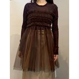 ブラウン | 【OUNNOUN】シアーウールリブニットトップス | MERCURYDUO