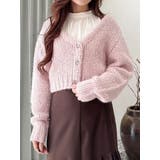 ピンク | ローゲージデザインボタンカーディガン | MERCURYDUO