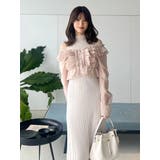 異素材ドッキングラッフルニットワンピース | MERCURYDUO | 詳細画像10 