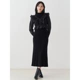 異素材ドッキングラッフルニットワンピース | MERCURYDUO | 詳細画像2 