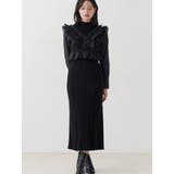 異素材ドッキングラッフルニットワンピース | MERCURYDUO | 詳細画像3 