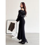 異素材ドッキングラッフルニットワンピース | MERCURYDUO | 詳細画像6 