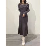 レース切替オフショルニットワンピース | MERCURYDUO | 詳細画像17 