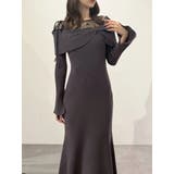 レース切替オフショルニットワンピース | MERCURYDUO | 詳細画像19 