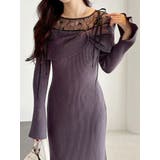 レース切替オフショルニットワンピース | MERCURYDUO | 詳細画像9 