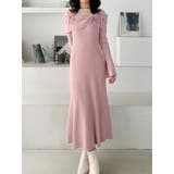 ピンク | レース切替オフショルニットワンピース | MERCURYDUO