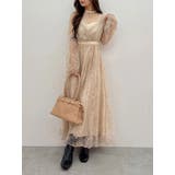 レースギャザーフレアワンピース | MERCURYDUO | 詳細画像2 