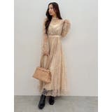 レースギャザーフレアワンピース | MERCURYDUO | 詳細画像3 