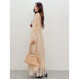 レースギャザーフレアワンピース | MERCURYDUO | 詳細画像4 