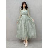 レースギャザーフレアワンピース | MERCURYDUO | 詳細画像7 