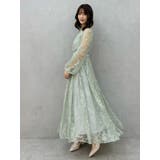 レースギャザーフレアワンピース | MERCURYDUO | 詳細画像8 