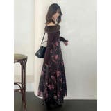 花柄オフショルニットドッキングワンピース | MERCURYDUO | 詳細画像10 