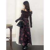 花柄オフショルニットドッキングワンピース | MERCURYDUO | 詳細画像11 