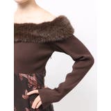 花柄オフショルニットドッキングワンピース | MERCURYDUO | 詳細画像18 