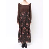 花柄オフショルニットドッキングワンピース | MERCURYDUO | 詳細画像21 