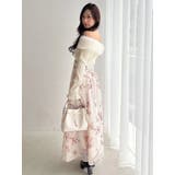 花柄オフショルニットドッキングワンピース | MERCURYDUO | 詳細画像3 