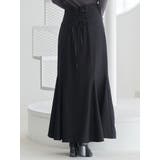 ブラック | バックレースアップストレッチマーメイドスカート | MERCURYDUO