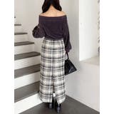 チェックツィードタイトスカート | MERCURYDUO | 詳細画像12 