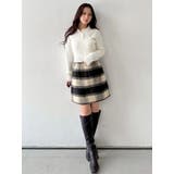 シャギーチェックミニスカート | MERCURYDUO | 詳細画像3 