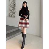 シャギーチェックミニスカート | MERCURYDUO | 詳細画像6 