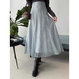 アイスブルー | コードレースバックレースアップフレアスカート | MERCURYDUO