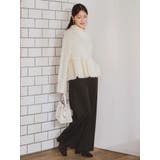 【WEB限定カラーあり】オフタートルペプラムニット | MERCURYDUO | 詳細画像3