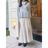 【WEB限定カラーあり】オフタートルペプラムニット | MERCURYDUO | 詳細画像9