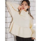 イエロー | 【WEB限定カラーあり】オフタートルペプラムニット | MERCURYDUO