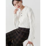 ケーブルポロ衿ニット | MERCURYDUO | 詳細画像11 