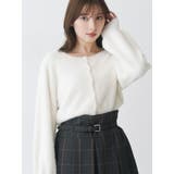 アイボリー | ミニシャギークルーネックカーディガン | MERCURYDUO