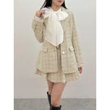 【セットアップ着用可】フィットアンドフレアツイードジャケット | MERCURYDUO | 詳細画像10 