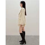 【セットアップ着用可】フィットアンドフレアツイードジャケット | MERCURYDUO | 詳細画像12 