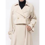 ベージュ | 【セットアップ着用可】ショートトレンチコート | MERCURYDUO