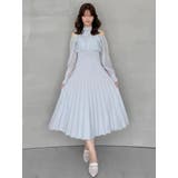 異素材ドッキングプリーツフレアニットワピース | MERCURYDUO | 詳細画像10 