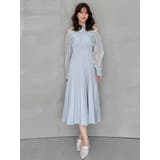 異素材ドッキングプリーツフレアニットワピース | MERCURYDUO | 詳細画像11 