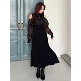 異素材ドッキングプリーツフレアニットワピース | MERCURYDUO | 詳細画像14 